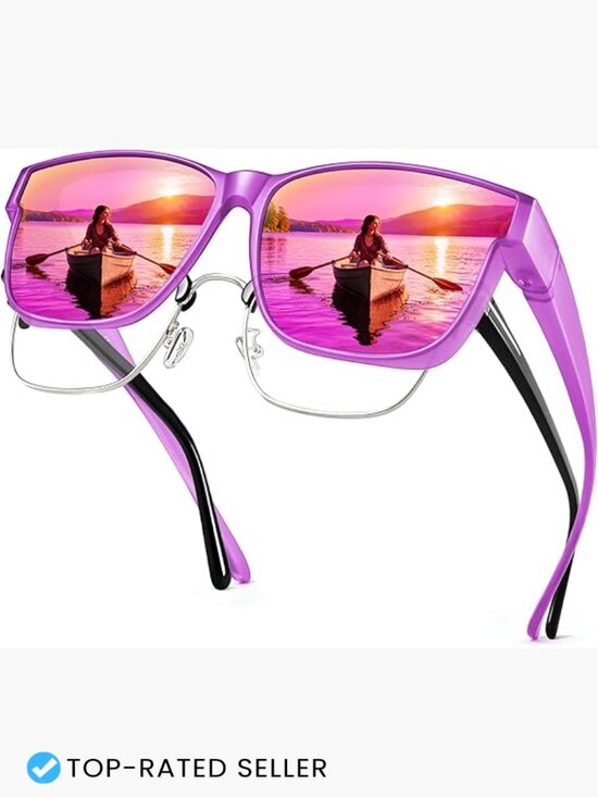 Oversized Square Polarized Fit Over Sunglasses UV400 TR90  display picture 2
